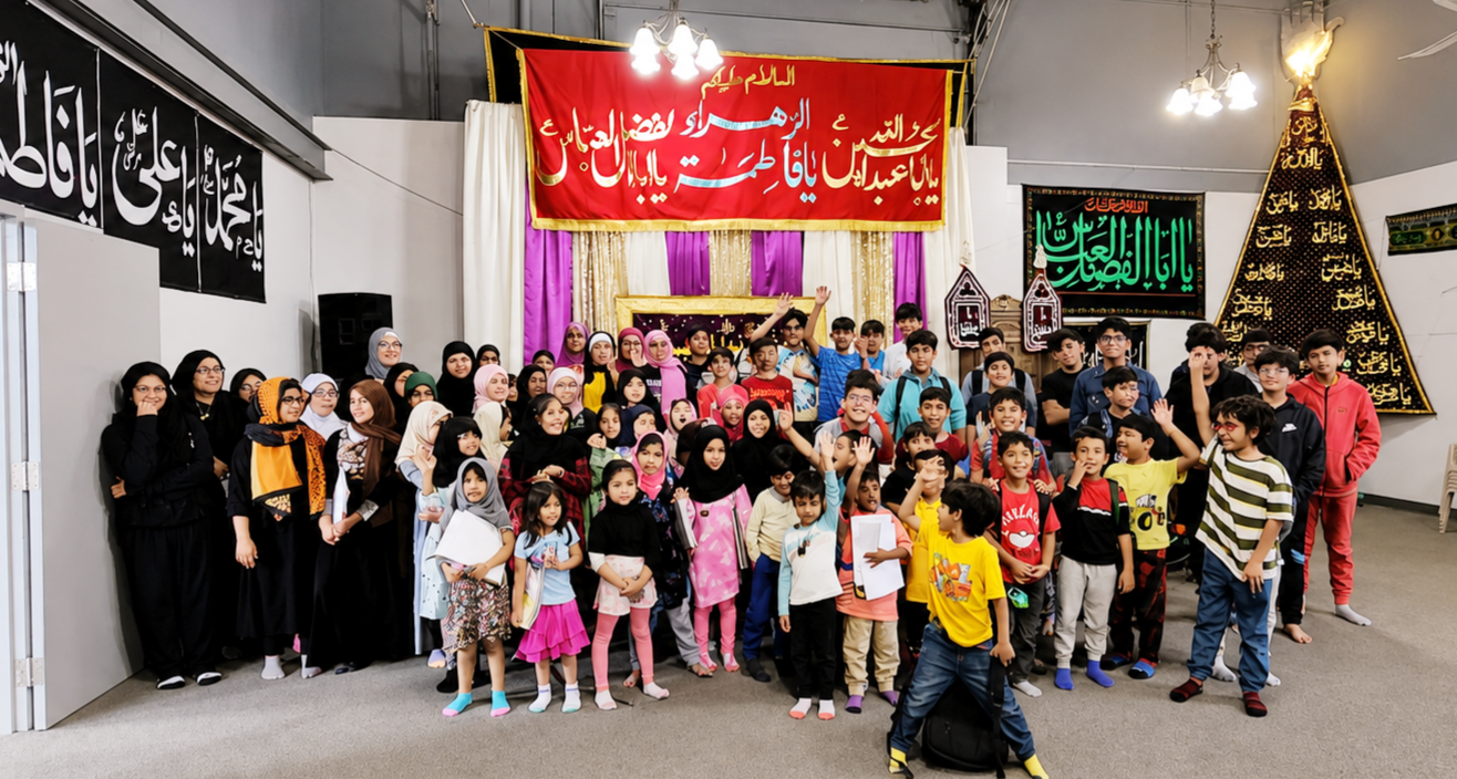 Zainabia Academy Sunday School students and teachers at Bab Ul Hawaij Islamic Centre