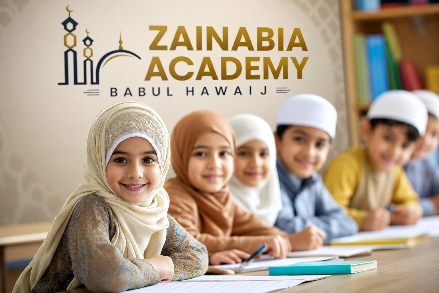 Zainabia Academy Sunday School students learning together at Bab Ul Hawaij Islamic Centre