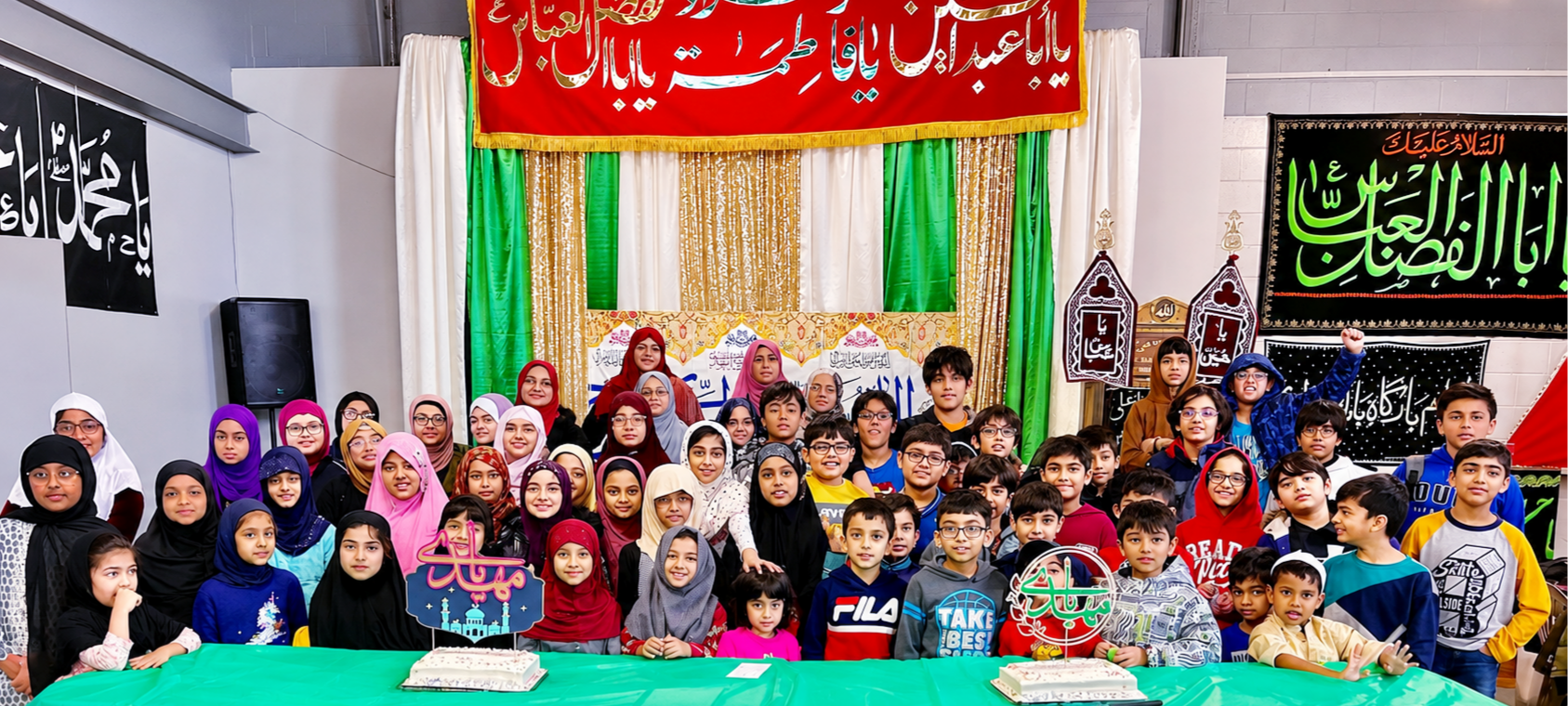 Zainabia Academy students and teachers together at a Milad celebration